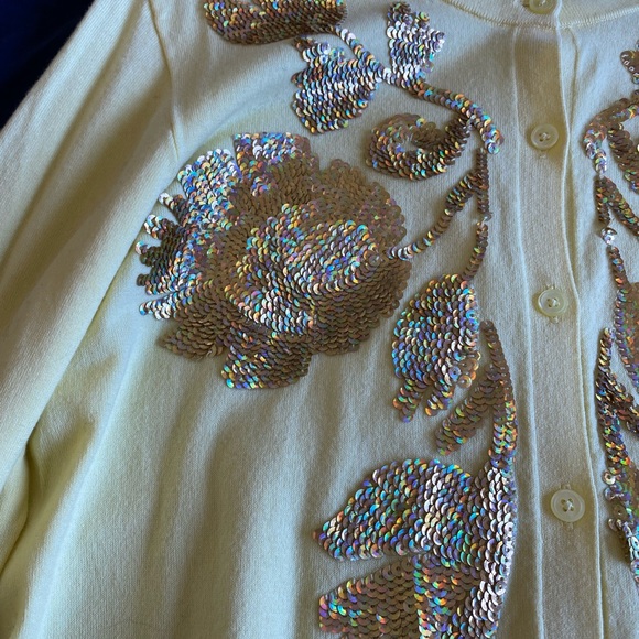 J Crew floral sequin Jackie Cardigan - Picture 5 of 7